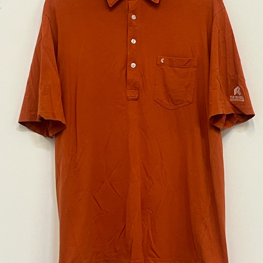 Criquet Men's Burnt Orange Golf Shirt